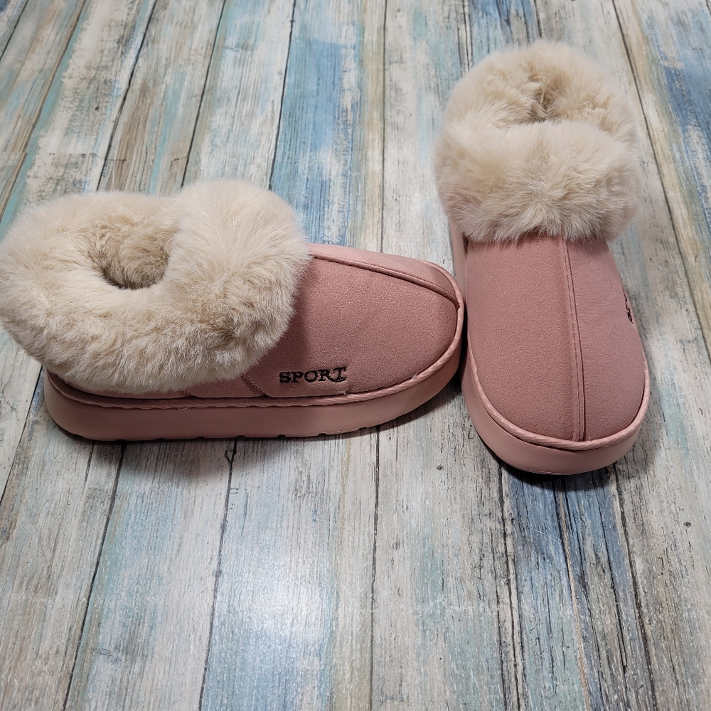 Sport Pink and Cream Slippers.